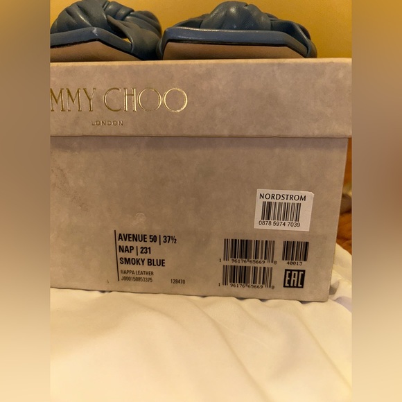 ❗️SOLD❗️NWT JIMMY CHOO Avenue 50 Smoky Blue Kitten Heel Mule Sandals - Picture 8 of 8